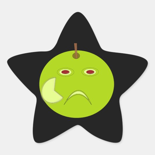 Evil Apple mit Scar Halloween Stickers (Vorderseite)