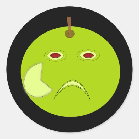 Evil Apple mit Scar Halloween Stickers (Vorderseite)