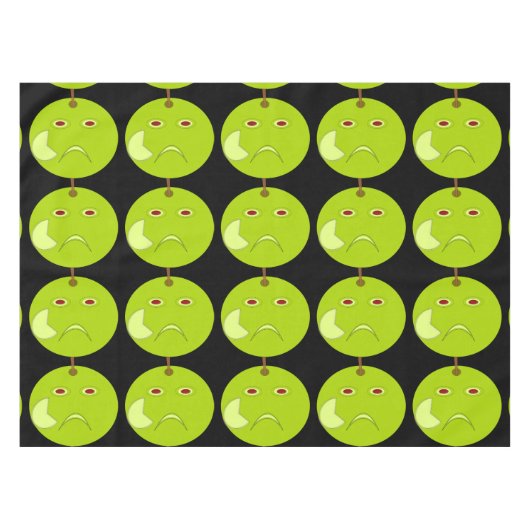 Evil Apple mit Scar Halloween Tablecloth Tischdecke (Vorderseite (Horizontal))