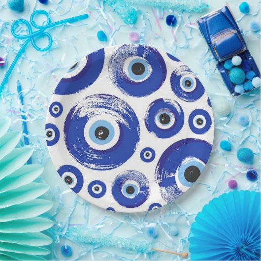 EVIL-Auge-Rundpapier-Teller Pappteller (Party)