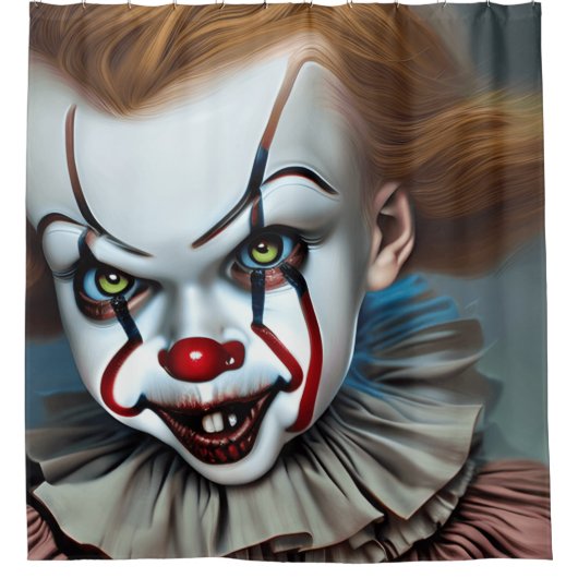 Evil Baby Clown Duschvorhang (Vorderseite)