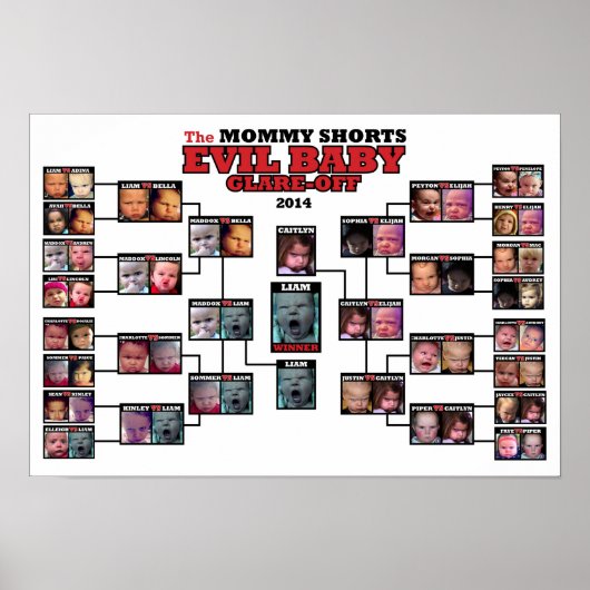 Evil Baby Glare-Off 2014 Tournament Poster (Vorne)