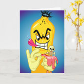 Evil Banana Peel Birthday Karte (Gelbe Blume)