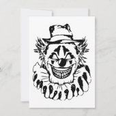 Evil Beängstigend Clown Halloween Einladung (Vorderseite)