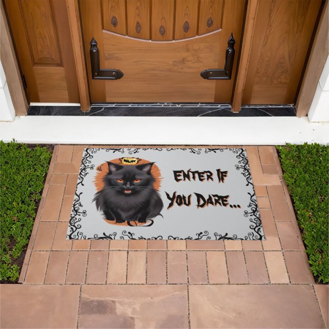 Evil Black Cat Enter Wenn Sie wagen Welcome Mat Fußmatte (Außenbereich)