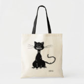 Evil Black Cat Gothc Kitty Lover Tragetasche (Vorne)