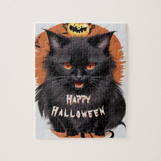 Evil Black Cat Jigsaw Puzzle (Vertikal)