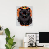 Evil Black Cat Poster Transparenter Hintergrund (Heimbüro)