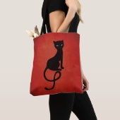 Evil Black Cat Red Elegant Tasche (Von Nahem)