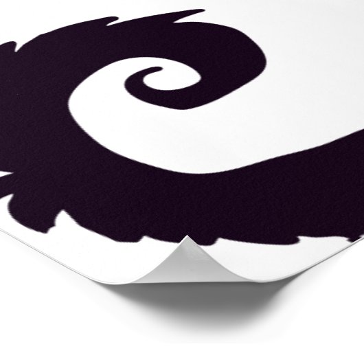 Evil Black Cat Silhouette mit Roten Augen Poster (Ecke)