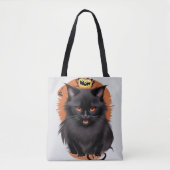 Evil Black Cat Volldrucktasche Tasche (Vorderseite)
