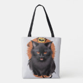 Evil Black Cat Volldrucktasche Tasche (Rückseite)