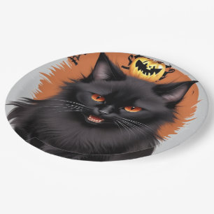 Evil Blck Cat Halloween-Party Paper Teller