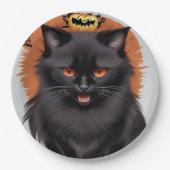 Evil Blck Cat Halloween-Party Paper Teller (Vorderseite)