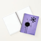 Evil Blume Bug Lila Goth Name Sketchbook Notizblock (Innenseite)