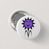 Evil Blume Kawaii Goth Halloween Button (Vorne & Hinten)