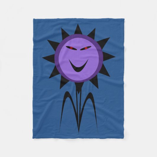 Evil Blume Kawaii Goth Halloween Fleece Blanket (Vorderseite)