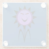 Evil Blume Kawaii Goth Halloween Glasuntersetzer (Rückseite)