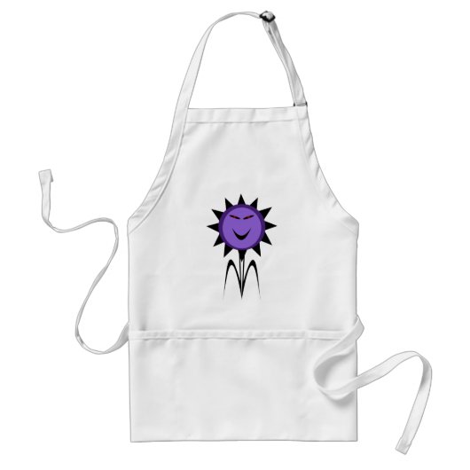 Evil Blume Kawaii Goth Halloween Kochen Schürze (Vorne)