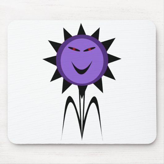 Evil Blume Kawaii Goth Halloween Mousepad (Vorne)
