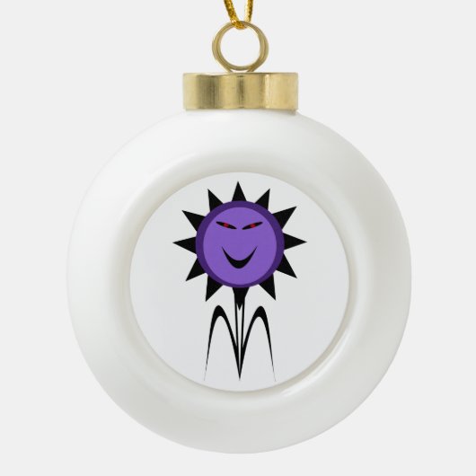 Evil Blume Kawaii Goth Halloween Ornament (Vorderseite)
