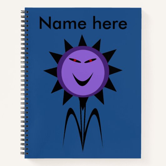 Evil Blume Kawaii Goth Halloween Spiral Notebook Notizbuch (Vorderseite)