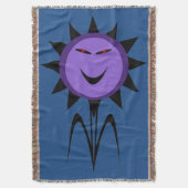 Evil Blume Kawaii Goth Halloween Throw Blanket Decke (Vorderseite Vertikal)