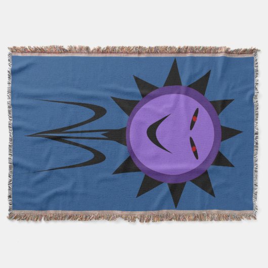 Evil Blume Kawaii Goth Halloween Throw Blanket Decke (Vorderseite)