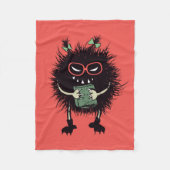 Evil Book Lover Character - Edgy Reading Fleecedecke (Vorderseite)