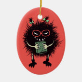 Evil Book Lover Character - Edgy Reading Keramik Ornament (Vorne)