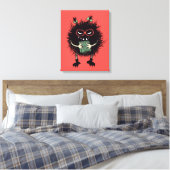 Evil Book Lover Character - Edgy Reading Leinwanddruck (Insitu (Schlafzimmer))