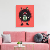 Evil Book Lover Character - Edgy Reading Leinwanddruck (Insitu (Wohnzimmer))