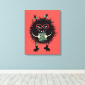 Evil Book Lover Character - Edgy Reading Leinwanddruck (Insitu (Holzboden))