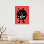Evil Book Lover Character - Edgy Reading Poster (Küche)