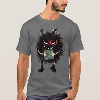 Evil Book Lover Character - Edgy Reading T-Shirt