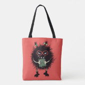 Evil Book Lover Character - Edgy Reading Tasche (Rückseite)