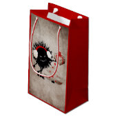 Evil Bug gibt Weihnachten Geschenk Kleine Geschenktüte (Rückseite Schrägansicht)