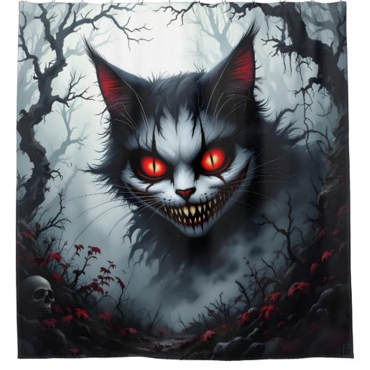 Evil Cat Duschvorhang (Vorderseite)