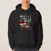Evil Cat Santa Ugly Weihnachten Sad Cat Xmas Hoodie (Vorderseite)