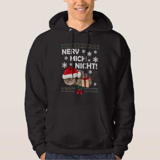 Evil Cat Santa Ugly Weihnachten Sad Cat Xmas Hoodie