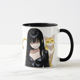 Evil Catlady With Cat Tasse