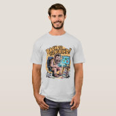Evil Caveman Gamer Office Funny T-Shirt (Vorne ganz)