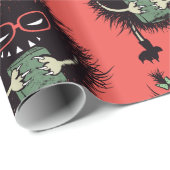 Evil Character Gothic Book Lover Geschenkpapier (Rolleneckpunkt)
