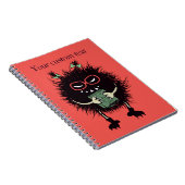 Evil Character Gothic Book Lover Notizblock (Rechte Seite)