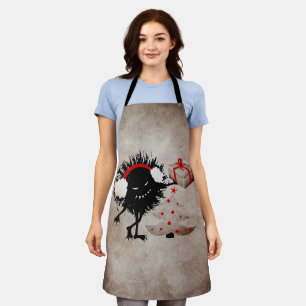 Evil Christmas Bug gibt Geschenk Schürze