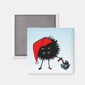Evil Christmas Bug Opening Present Magnet (Vorderseite/Rückseite)