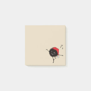 Evil Christmas Bug Singing Post-it Klebezettel