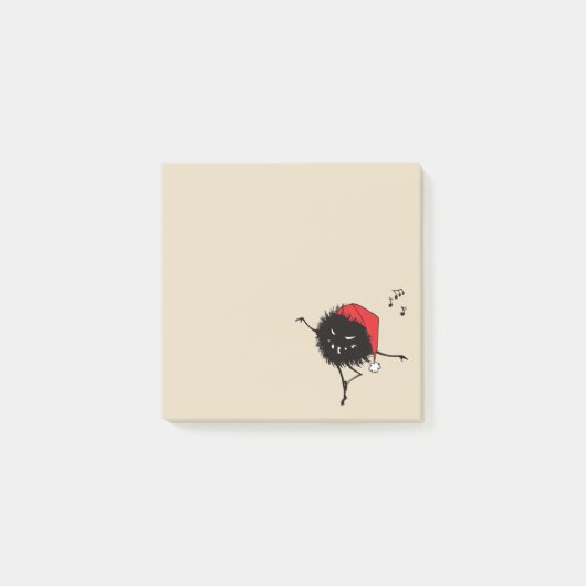 Evil Christmas Bug Singing Post-it Klebezettel (Vorderseite)