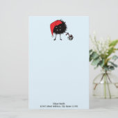 Evil Christmas Bug Unpacking Present Briefpapier (Stehend Vorderseite)