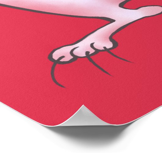 Evil Christmas Cat - Funny Holiday Poster (Ecke)